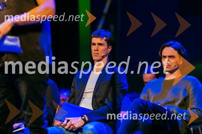  Urban Kuntarič, igralec;  Lovro Zafred, igralecRazgrnitev repertoarja sezone 2023/24 Slovenskega ljudskega gledališča Celje