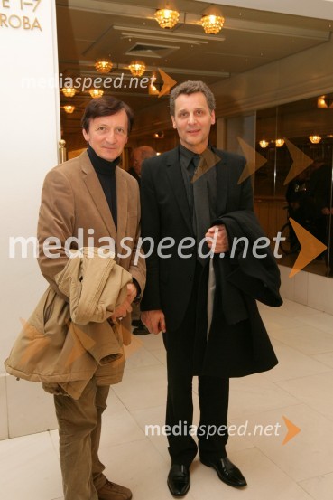 Vili Ravnjak, umetniški vodja Drame SNG Maribor, in Danilo Rošker, direktor SNG MariborVeter v vejah borov, premiera no-iger v SNG Maribor