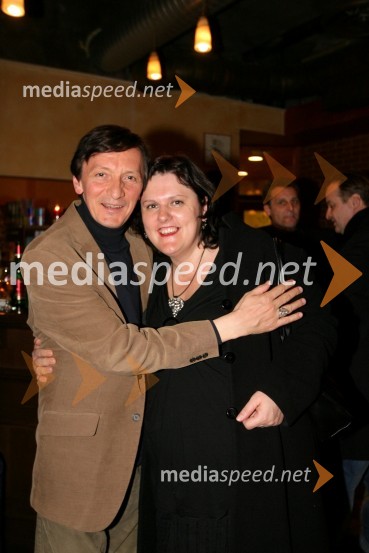 Vili Ravnjak, umetniški vodja Drame SNG Maribor, in Uršula Cetinski, direktorica Slovenskega mladinskega gledališčaVeter v vejah borov, premiera no-iger v SNG Maribor