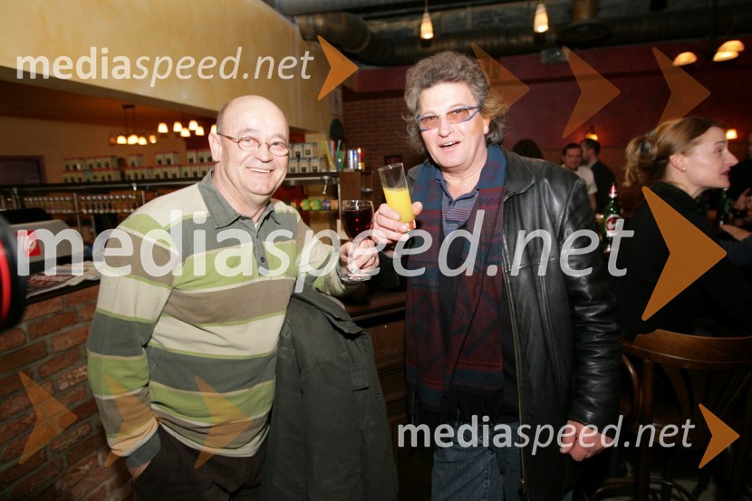 Vlado Novak, igralec, in Ivo Mojzer, pevecVeter v vejah borov, premiera no-iger v SNG Maribor