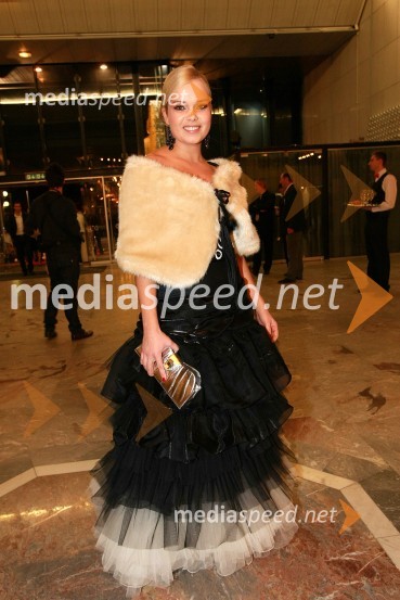 Špela Močnik, moderatorka jutranjega programa Radia HitViktorji 2008, druženje pred dvorano