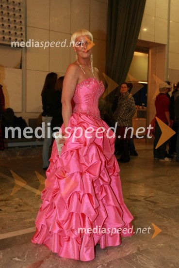 Karin, vedeževalka, nominirana za Viktorja za televizijsko osebnostViktorji 2008, druženje pred dvorano