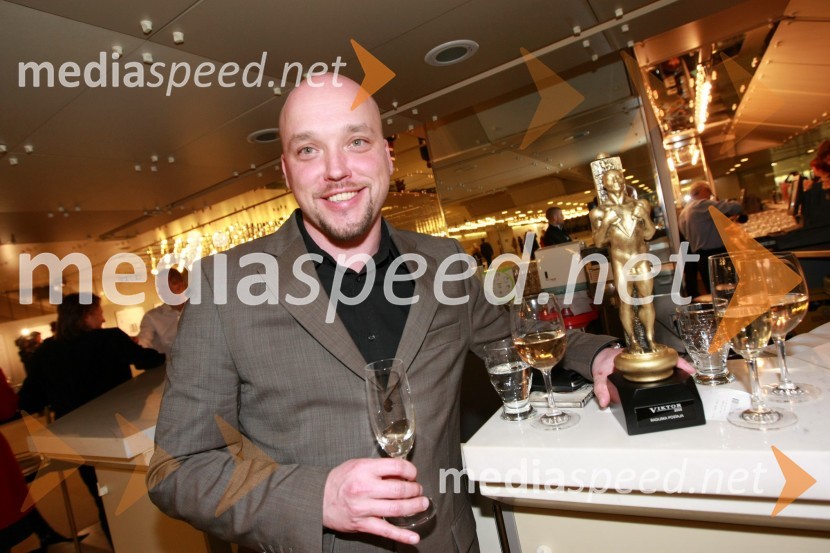 David Irgolič, glavni in odgovorni urednik radia CenterViktorji 2008, druženje pred dvorano