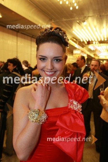 Tadeja Ternar, Miss Slovenije 2007 (nakit: kristali Steklarne Rogaška, oblikovala Maja Ferme)Viktorji 2008, druženje pred dvorano