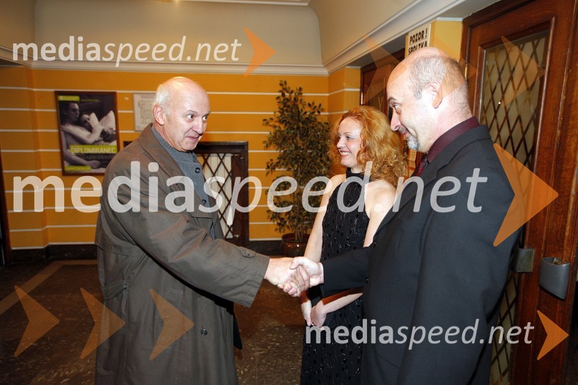 ..., Tina Kosi, upravnica in umetniški vodja SLG Celje, in ...Dnevi komedije 2009, zaključek festivala in podelitev nagrad