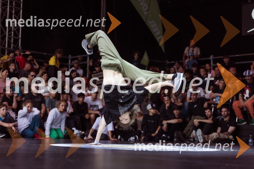 Finale World Kidz Breaking Champion Ljubljana - Powered by I Feel Slovenia sta osvojila Bolgarka Bgirl FIREBIRD in Ukrajinec Bboy RAPTOR