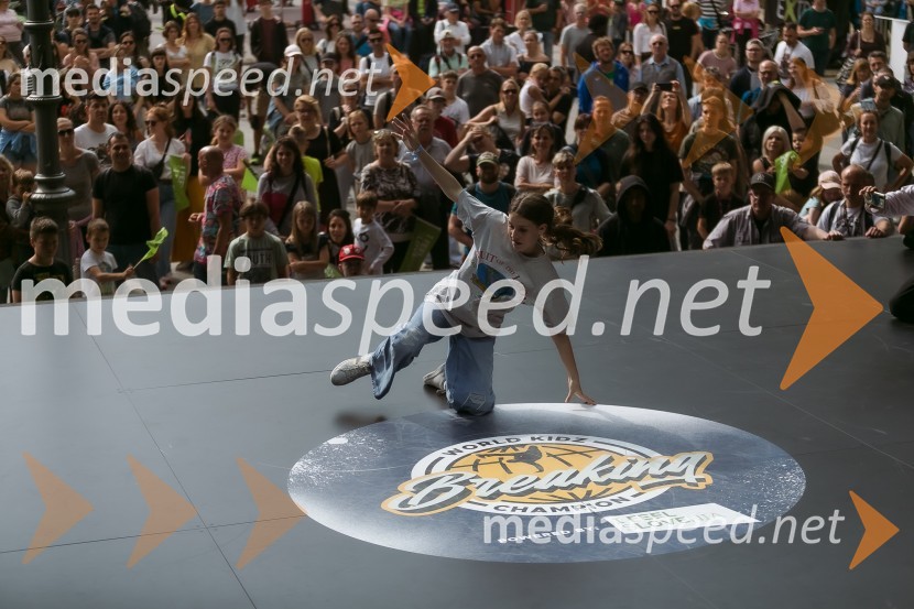 Finale World Kidz Breaking Champion Ljubljana - Powered by I Feel Slovenia sta osvojila Bolgarka Bgirl FIREBIRD in Ukrajinec Bboy RAPTOR