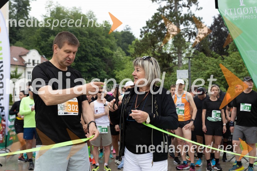 mag. Branko Kidrič, župan, Občina Rogaška Slatina;  Danica Zorin Mijošek,  lastnica in direktorica, Kozmetika Afrodita6. Afroditin tek s Štajerskim valom