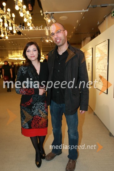 Alenka Vidic, Propiar in Rok Praprotnik, novinar časnika DnevnikViktorji 2008, druženje pred dvorano