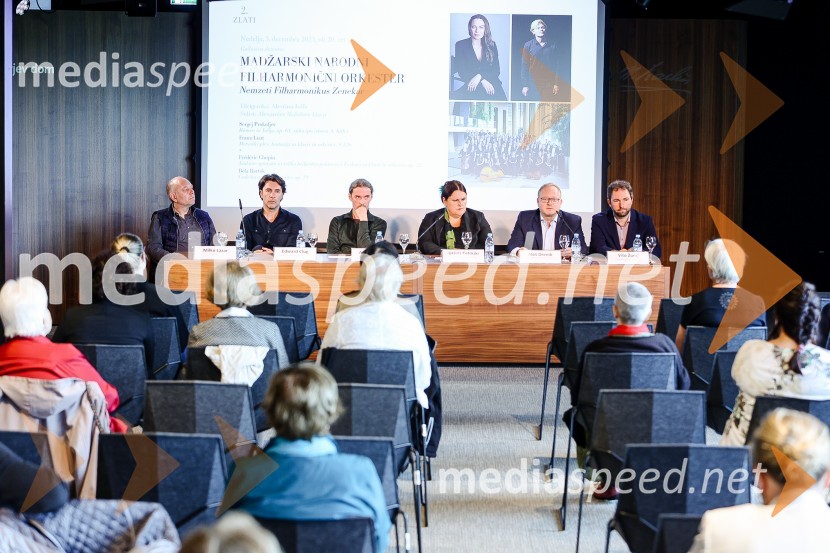  Milko Lazar, skladatelj, pianist;  Edward Clug, umetniški direktor, Balet SNG Maribor;  Andrej Jaklič, Cankarjev dom;  Uršula Cetinski, generalna direktorica, Cankarjev dom; mag. Aleš Drenik, vodja programa resne glasbe, opere in balet, Cankarjev dom;  Vito Žuraj, skladateljNovinarska konferenca Cankarjevega doma s predstavitvijo nove sezone 2023/24