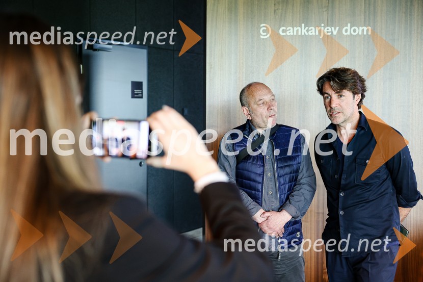  Milko Lazar, skladatelj, pianist;  Edward Clug, umetniški direktor, Balet SNG MariborNovinarska konferenca Cankarjevega doma s predstavitvijo nove sezone 2023/24