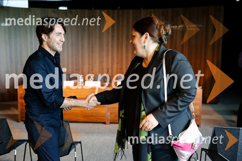  Edward Clug, umetniški direktor, Balet SNG Maribor;  Uršula Cetinski, generalna direktorica, Cankarjev domNovinarska konferenca Cankarjevega doma s predstavitvijo nove sezone 2023/24