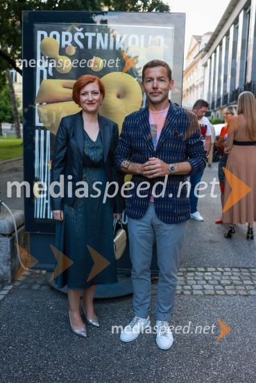 dr. Asta Vrečko, ministrica za kulturo;  Aleš Novak, umetniški direktor Festival Borštnikovo srečanje58. Borštnikovo srečanje, slavnostna otvoritev s predstavo La Tempesta / Vihar