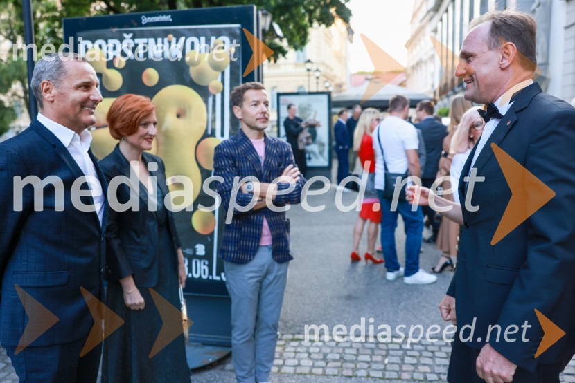 Danilo Rošker, direktor SNG Maribor; dr. Asta Vrečko, ministrica za kulturo;  Aleš Novak, umetniški direktor Festival Borštnikovo srečanje; dr. Samo Peter Medved,  podžupan, Mestna občina Maribor 58. Borštnikovo srečanje, slavnostna otvoritev s predstavo La Tempesta / Vihar