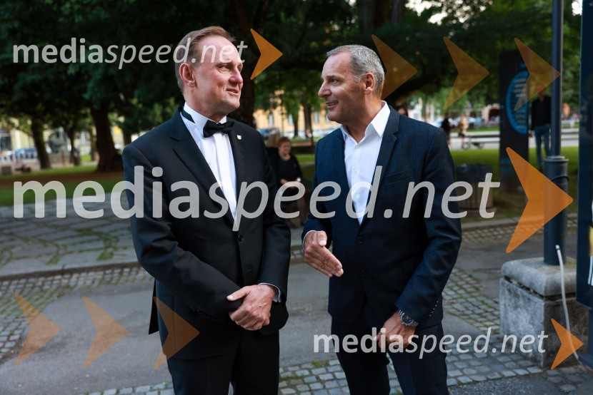 dr. Samo Peter Medved,  podžupan, Mestna občina Maribor ;  Danilo Rošker, direktor SNG Maribor58. Borštnikovo srečanje, slavnostna otvoritev s predstavo La Tempesta / Vihar