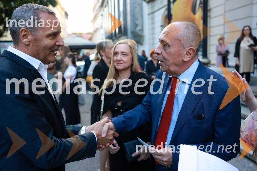  Danilo Rošker, direktor SNG Maribor;  Carlo Campanile, veleposlanik Republike Italije v Slooveniji58. Borštnikovo srečanje, slavnostna otvoritev s predstavo La Tempesta / Vihar