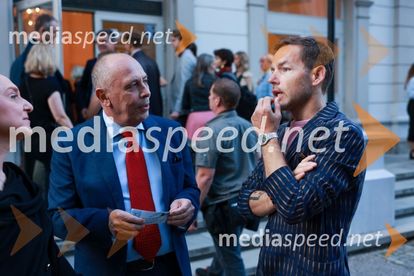  Carlo Campanile, veleposlanik Republike Italije v Slooveniji;  Aleš Novak, umetniški direktor Festival Borštnikovo srečanje58. Borštnikovo srečanje, slavnostna otvoritev s predstavo La Tempesta / Vihar