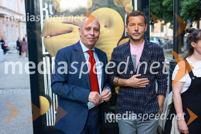  Carlo Campanile, veleposlanik Republike Italije v Slooveniji;  Aleš Novak, umetniški direktor Festival Borštnikovo srečanje58. Borštnikovo srečanje, slavnostna otvoritev s predstavo La Tempesta / Vihar