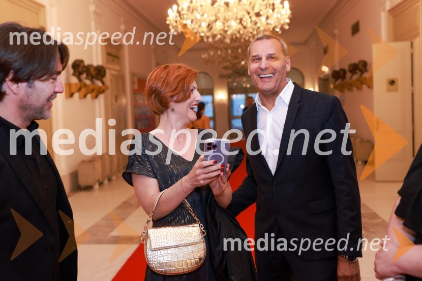 dr. Asta Vrečko, ministrica za kulturo;  Danilo Rošker, direktor SNG Maribor58. Borštnikovo srečanje, slavnostna otvoritev s predstavo La Tempesta / Vihar