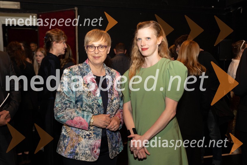 dr. Nataša Pirc Musar, predsednica Republike Slovenije;  Maruša Majer, igralkaStriček Vanja, premiera v SNG Drama Ljubljana