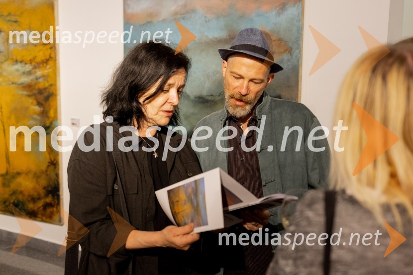  Bojana Žohar;  Miha Perne, slikarApolonija Simon z razstavo Globine vidnega v galeriji Generali