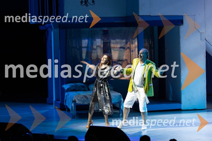  Simona  Vodopivec Franko, pevka, igralka;  Marjan Bunič, pevec, voditelj, Radio OgnjiščeMuzikal Mamma Mia, Ljubljana Festival 2023