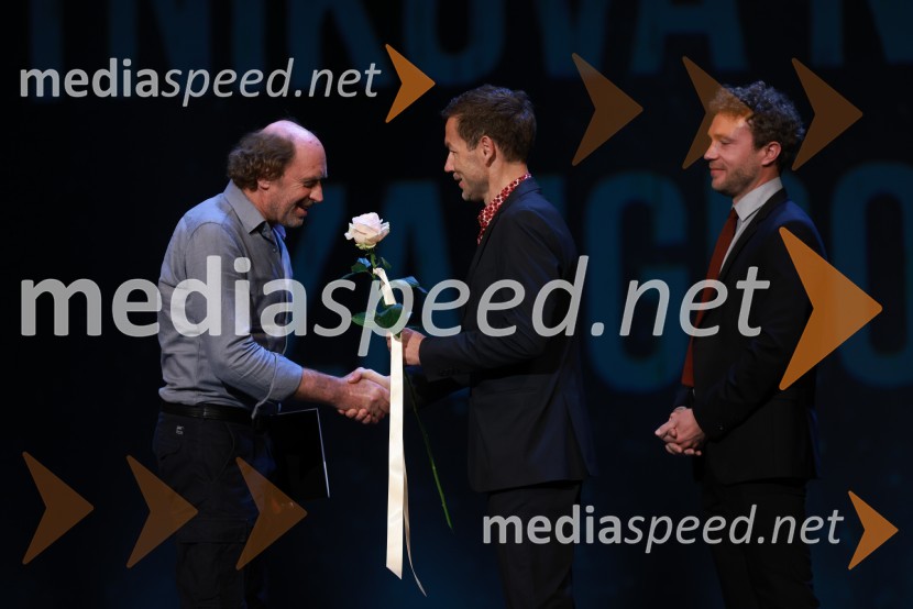  Janez Škof, igralec;  Aleš Novak, umetniški direktor Festival Borštnikovo srečanje;  ... 58. Borštnikovo srečanje, sklepna slovesnost s podelitvijo nagrad