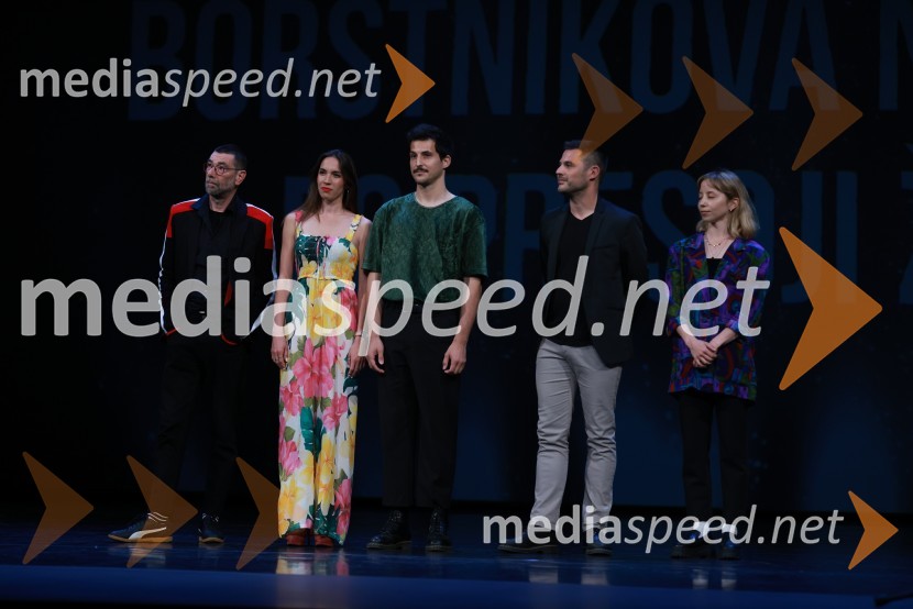  Matjaž Pograjc, režiser;  Klara Kastelec, igralka;  Inan Sven Du Swami, igralec;  Tadej Pišek, igralec;  ... 58. Borštnikovo srečanje, sklepna slovesnost s podelitvijo nagrad