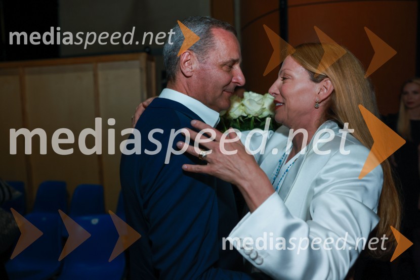  Danilo Rošker, direktor SNG Maribor;  Nataša Matjašec Rošker, igralka58. Borštnikovo srečanje, sklepna slovesnost s podelitvijo nagrad