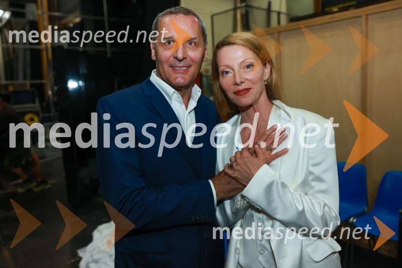  Danilo Rošker, direktor SNG Maribor;  Nataša Matjašec Rošker, igralka58. Borštnikovo srečanje, sklepna slovesnost s podelitvijo nagrad