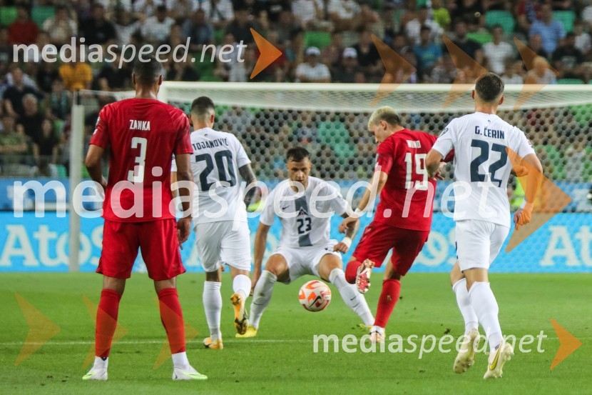  ... ;  Petar Stojanović, nogometaš;  David Brekalo, nogometaš, Slovenija;  ... ;  Adam Gnezda Čerin, nogometašSlovenija remizirala z Dansko, kvalifikacije za evropsko prvenstvo 2024