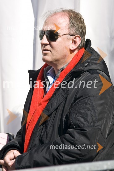 Damijan Mihevc, predsednik nadzornega sveta Zavarovalnice TriglavFinale svetovnega pokala v smučarskih skokih v Planici 2009, sobota