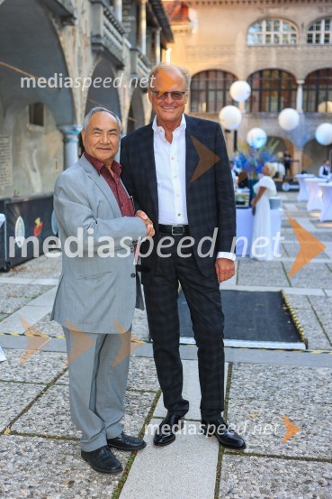  Aswin Kumar Shrestha, častni konzul federativne demokratične republike Nepal;  Janez  Škrabec, direktor Riko d.o.o.60 let uspešnega podjetnika Janeza Škrabca