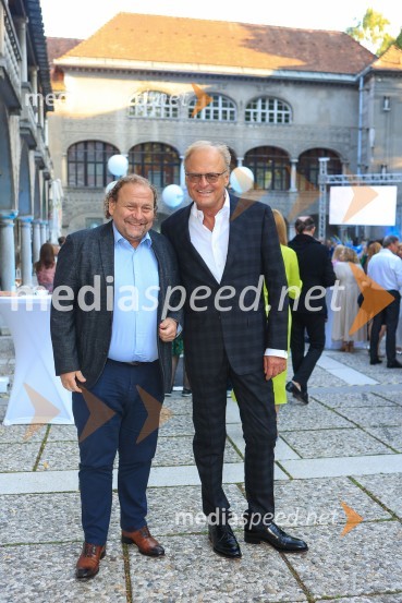  Darko  Brlek, direktor in umetniški vodja, Festival Ljubljana;  Janez  Škrabec, direktor Riko d.o.o.60 let uspešnega podjetnika Janeza Škrabca