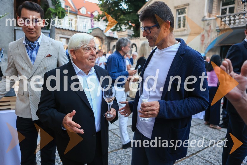  Aivaz Omorkanov, kandidat za častnega konzula RS v Kirgizistanu, podpredsednik mednarodne hokejske zveze IIHF;  Milan Kučan, nekdanji predsednik Republike Slovenije;  Matjaž Rakovec, župan Mestne občine Kranj60 let uspešnega podjetnika Janeza Škrabca