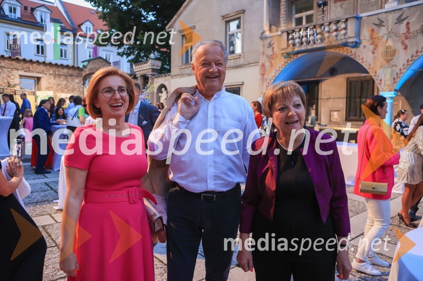 mag. Anita Stojčevska, glavna izvršna direktorica SKB; mag. Vojka  Ravbar, namestnica glavnega izvršnega direktorja banke SKB60 let uspešnega podjetnika Janeza Škrabca