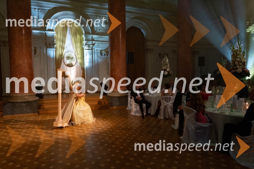  Evelin  Greblo, harfistka Anin ples, unikatnost, dovršenost in dobrodelno poslanstvo z 200 letno tradicijo