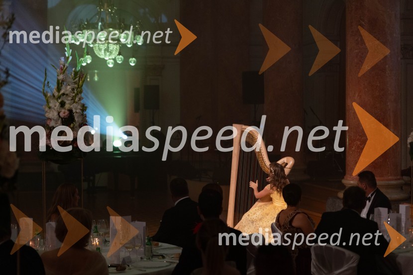  Evelin  Greblo, harfistka Anin ples, unikatnost, dovršenost in dobrodelno poslanstvo z 200 letno tradicijo