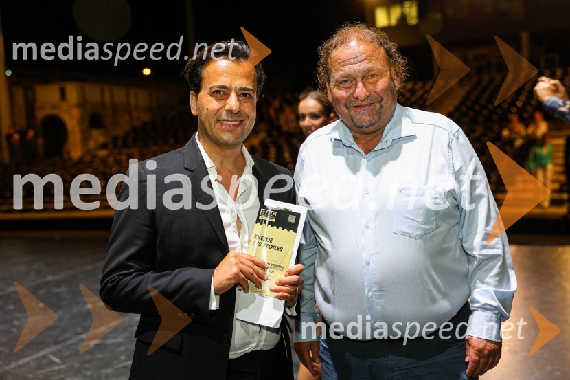  Daniele Cipriani, umetniški vodja in producent;  Darko  Brlek, direktor in umetniški vodja, Festival LjubljanaZvezde, gala baletni večer na 71. Ljubljana Festivalu