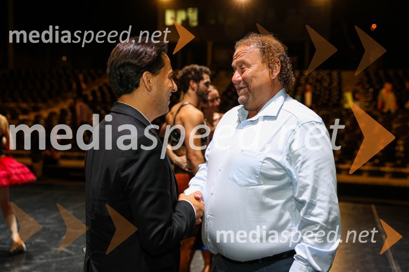  Daniele Cipriani, umetniški vodja in producent;  Darko  Brlek, direktor in umetniški vodja, Festival LjubljanaZvezde, gala baletni večer na 71. Ljubljana Festivalu