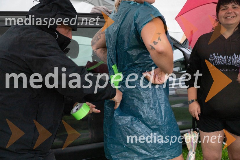 Evakuacija kampa Festivala Metal days v Velenju