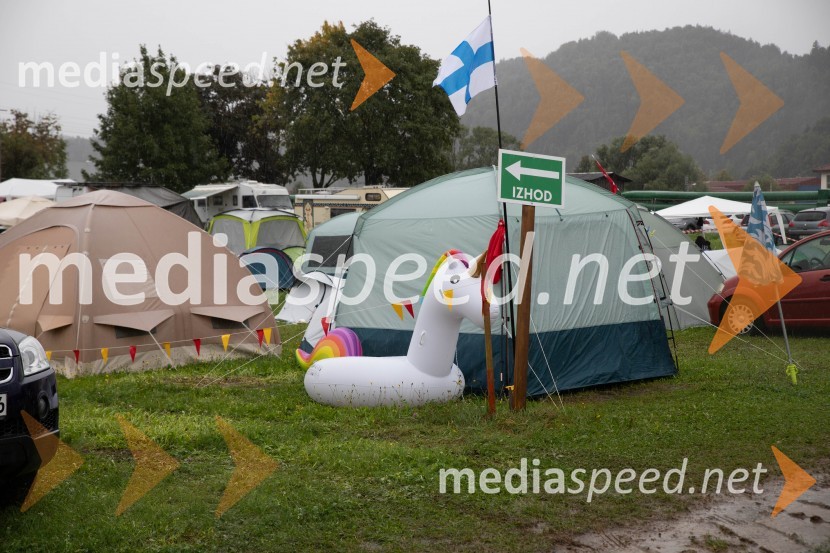 Evakuacija kampa Festivala Metal days v Velenju