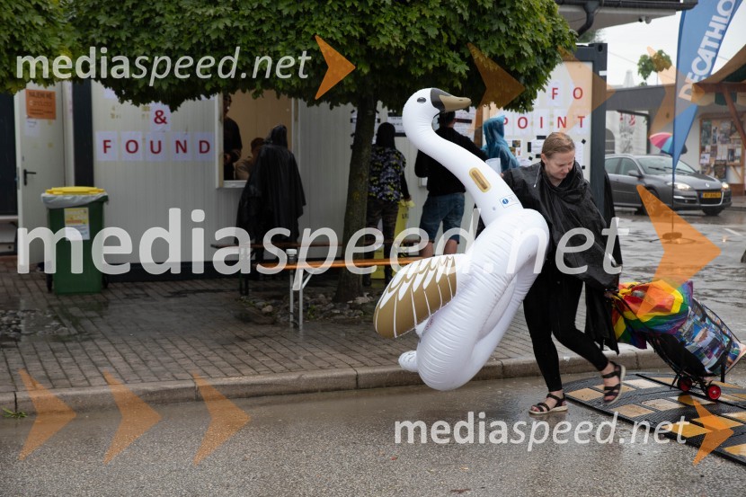 Evakuacija kampa Festivala Metal days v Velenju