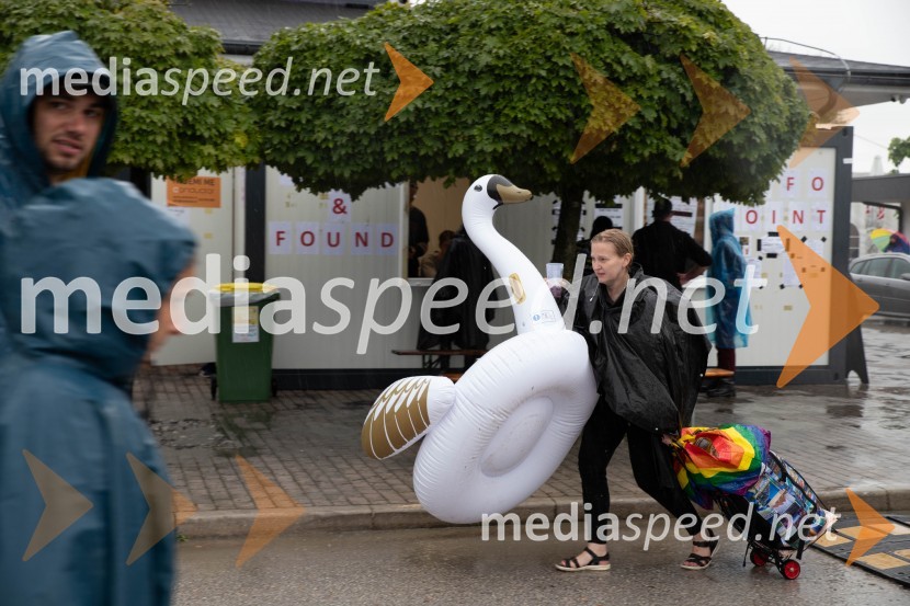 Evakuacija kampa Festivala Metal days v Velenju