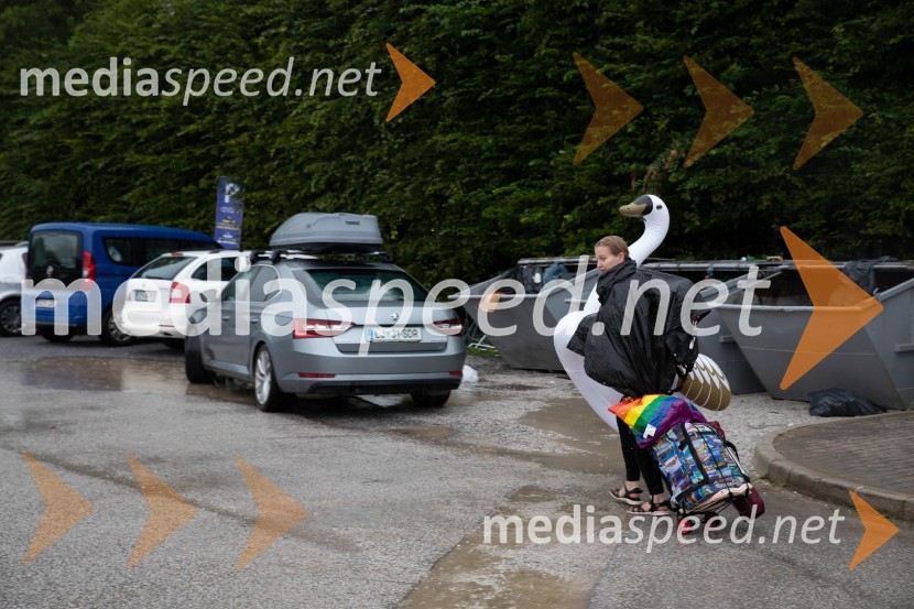 Evakuacija kampa Festivala Metal days v Velenju