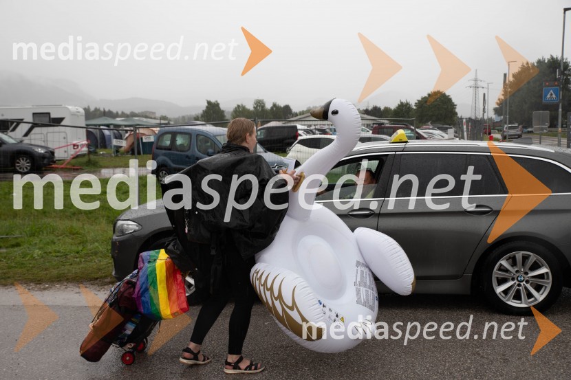Evakuacija kampa Festivala Metal days v Velenju