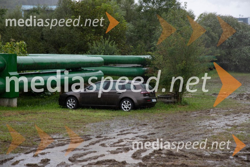 Evakuacija kampa Festivala Metal days v Velenju