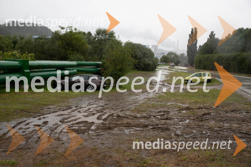 Evakuacija kampa Festivala Metal days v Velenju