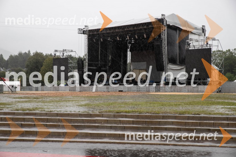 Evakuacija kampa Festivala Metal days v Velenju