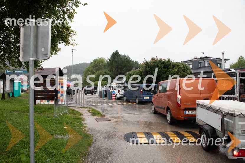 Evakuacija kampa Festivala Metal days v Velenju